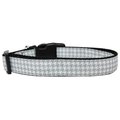 Unconditional Love Grey Houndstooth Nylon Dog CollarLarge UN764848